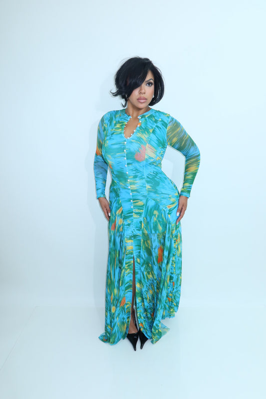 Tropical Mirage Maxi Dress
